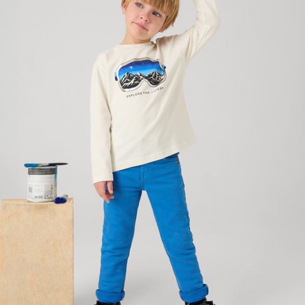 Pantalone bambino ceruleo dark